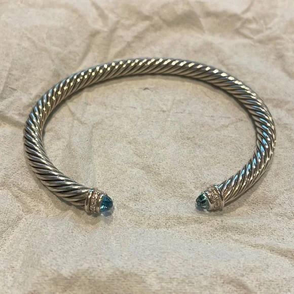 DAVID YURMAN VINTAGE CABLE COLLECTION Silver Timepiece with Light Blue Dial ✨ Elevate your wrist game with this Vintage David Yurman  main image 3